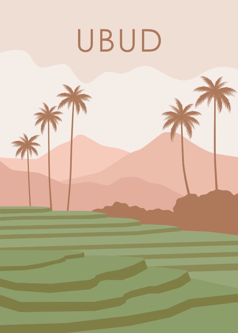 Ubud Bali Travel Print | A3 | No Frame