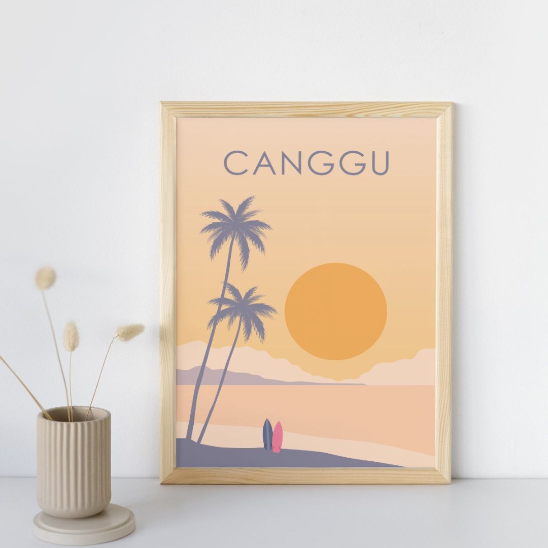 Canggu Bali Travel Print | A3 | No Frame