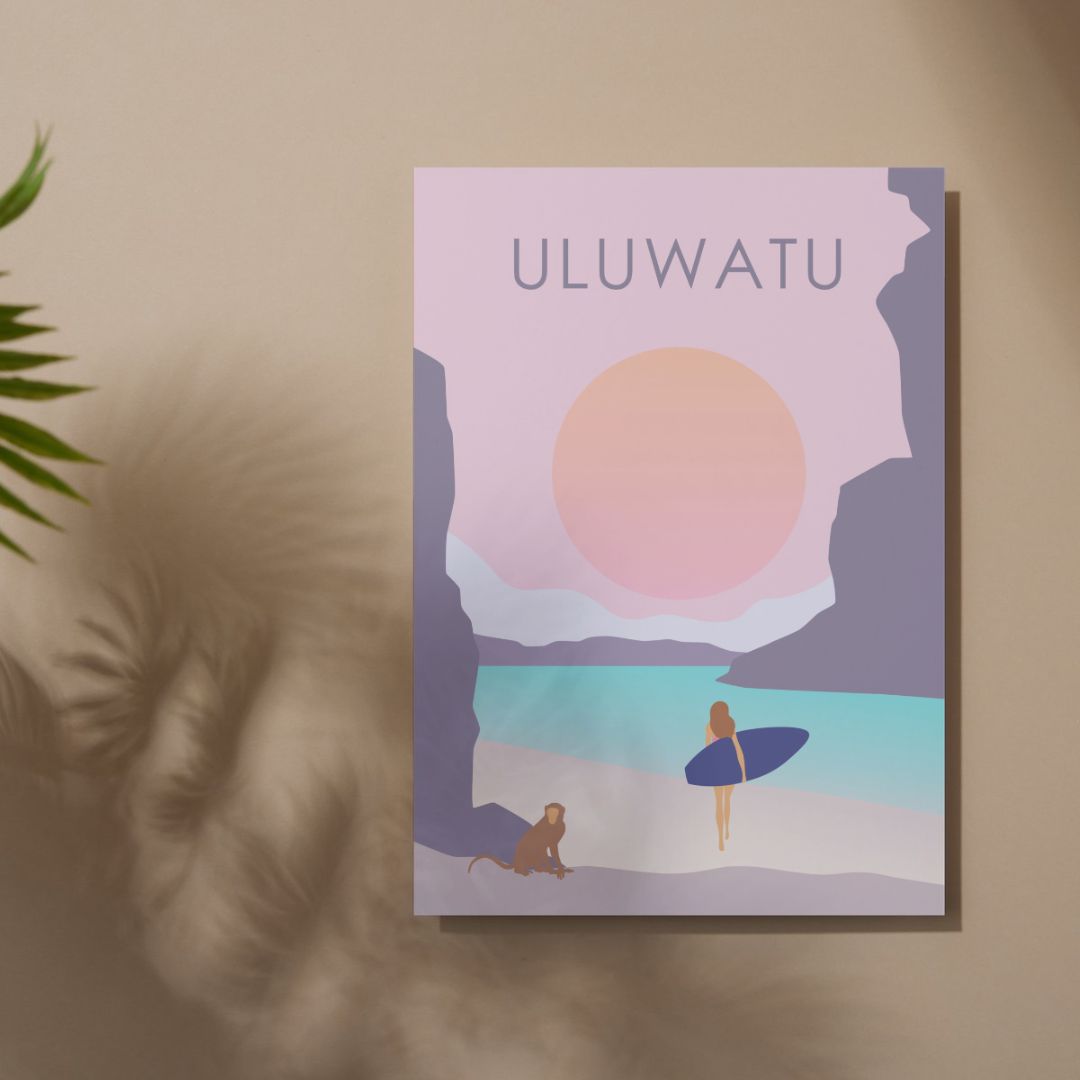 Uluwatu Bali Travel Print | 30x40cm | 12X16in | With or Without Frame